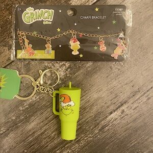 The Grinch Charm Bracelet - Gold and Multicolor